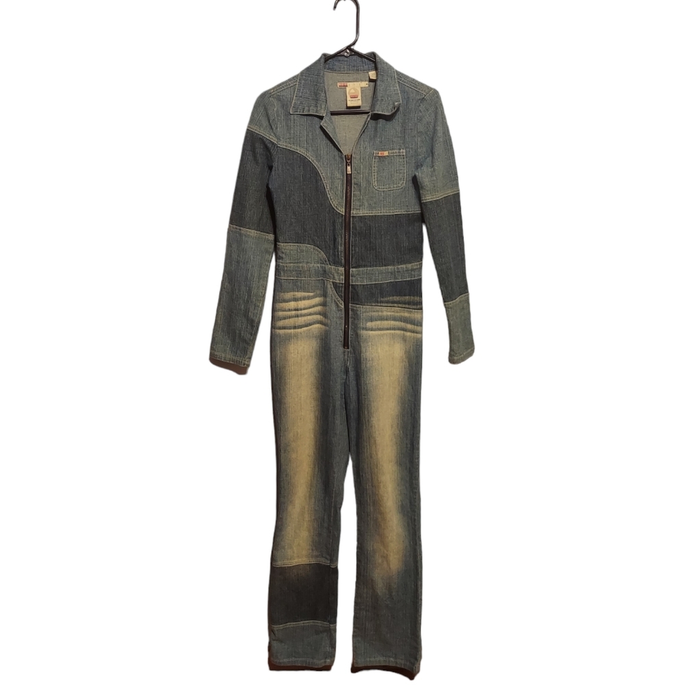 Vintage Y2K Coveralls Jumpsuit Size Medium Jeans Denim Western Country Cowgirl
